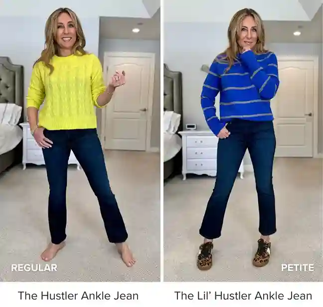 Petite body proportions diagram comparing petite and regular fits