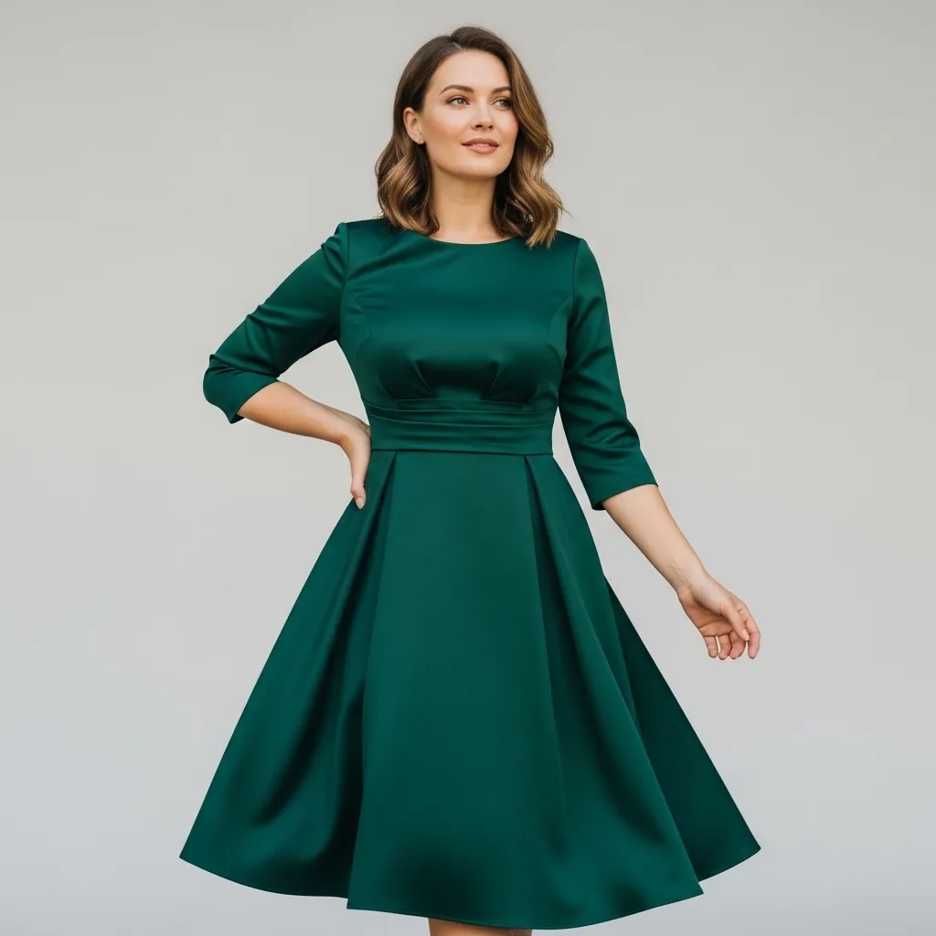 Best-dresses-for-pear-body-shape-featuring-a-flatterin-fit-and-flare-style