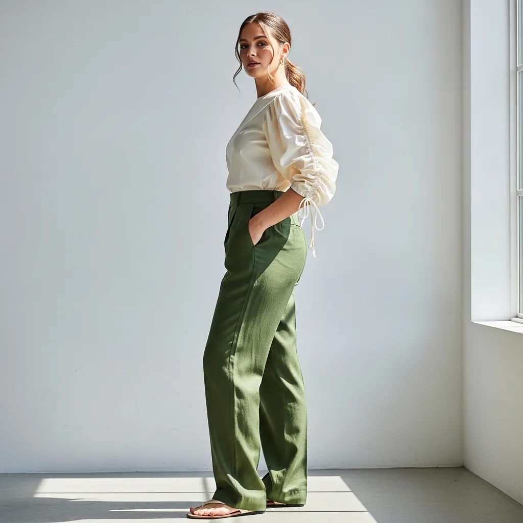 Best-tops-for-pear-body-shape-outfits-styled-with-a-puff-sleeve-top