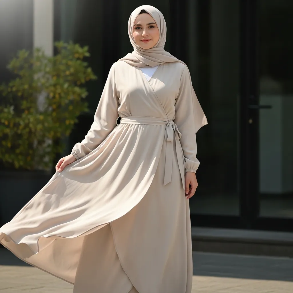 Hijab-outfit-ideas-for-pear-body-shape-with-flattering-modest-dresses
