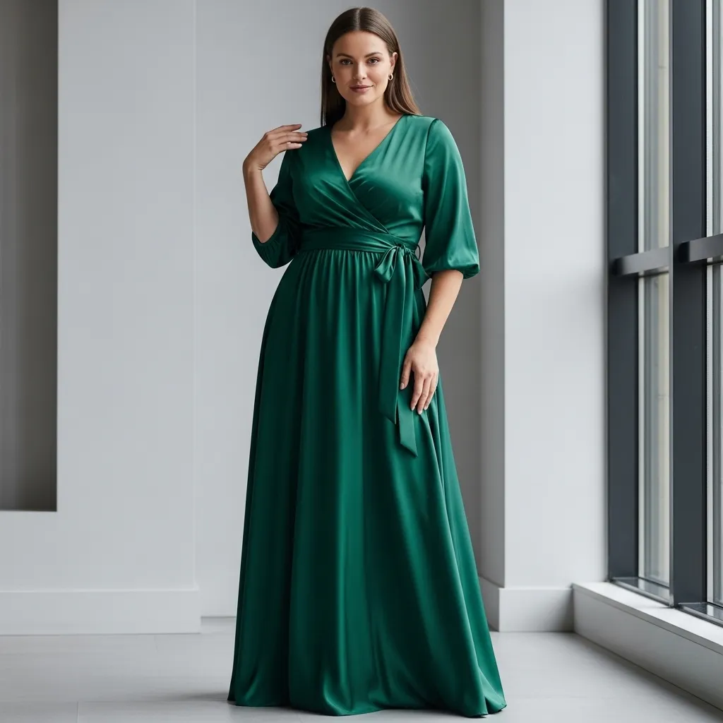 Outfits-for-short-slim-and-long-torso-pear-body-shape-featuring-a-flattering-wrap-dress