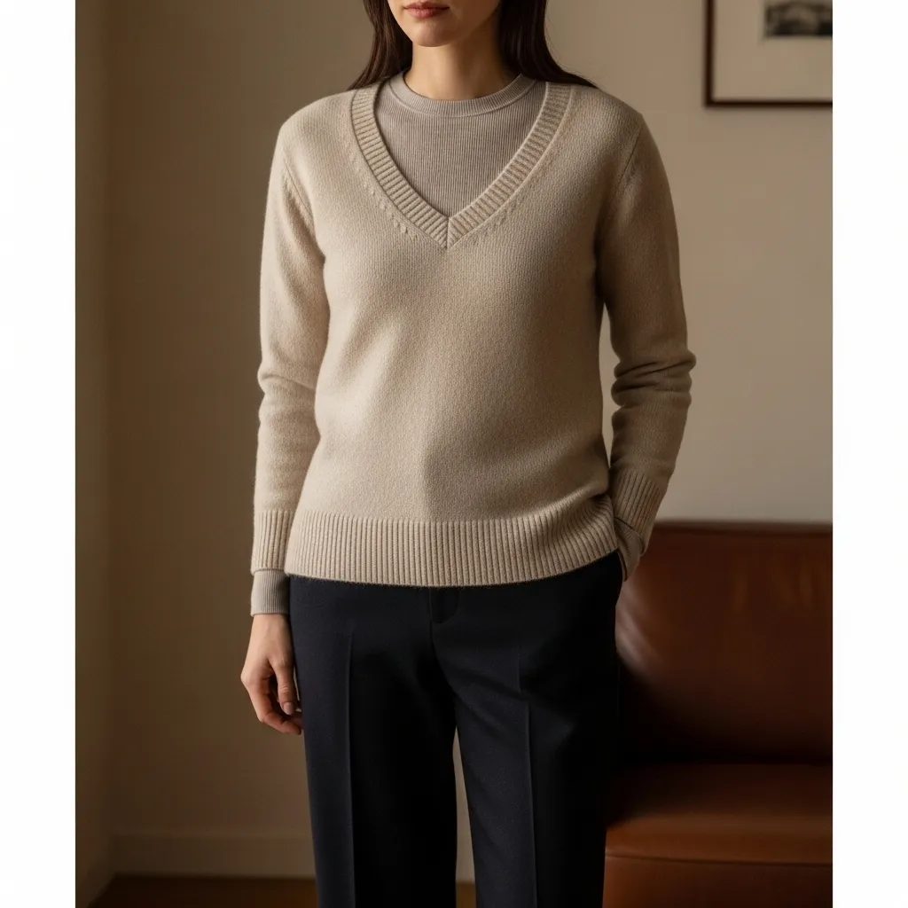 Pear-body-shape-outfits-winter-featuring-fitted-sweater-and-smart-layering