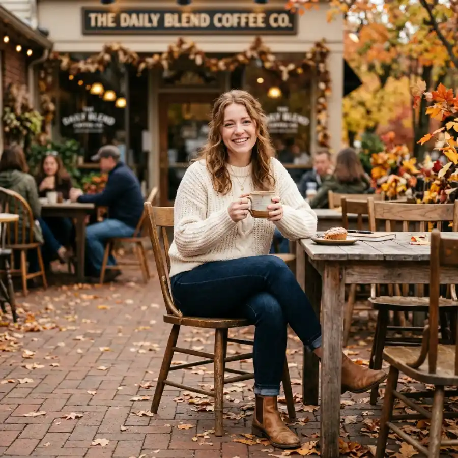 casual fall outfit women weekend jeans sweater boots