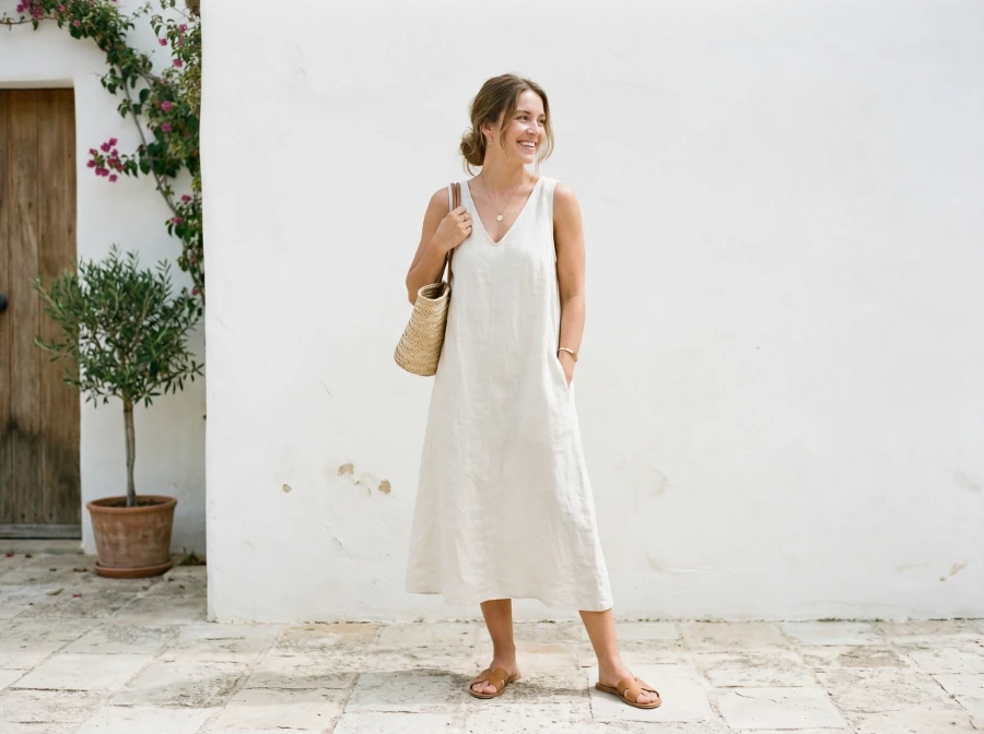 lightweight summer outfit with breathable fabric